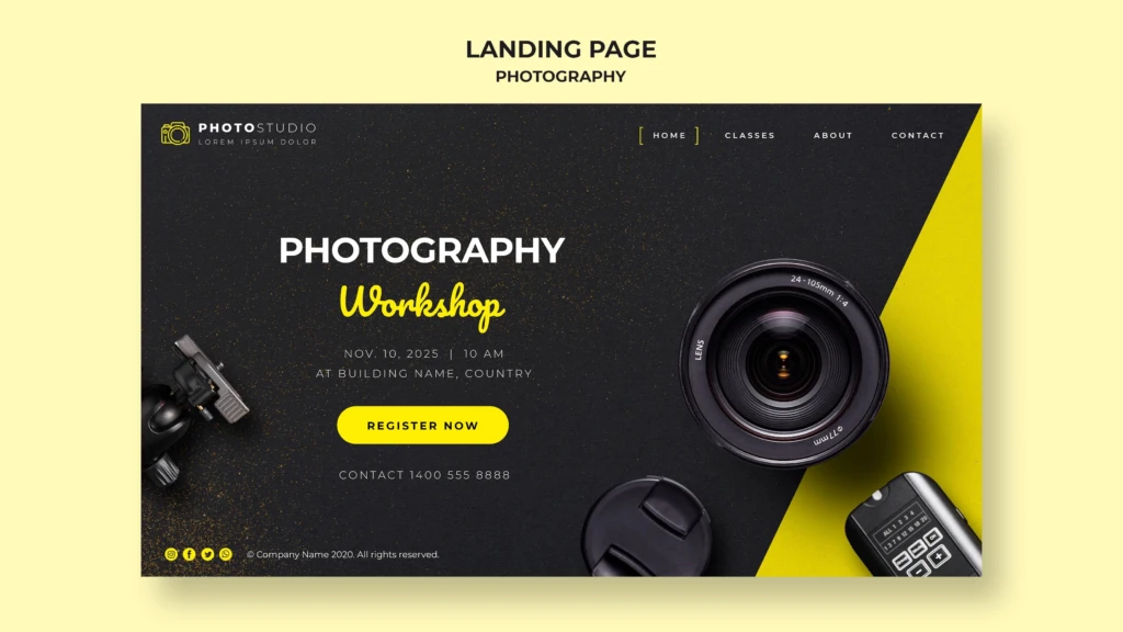 Site web de photographie